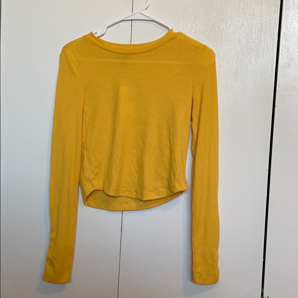 Long sleeve yellow shirt